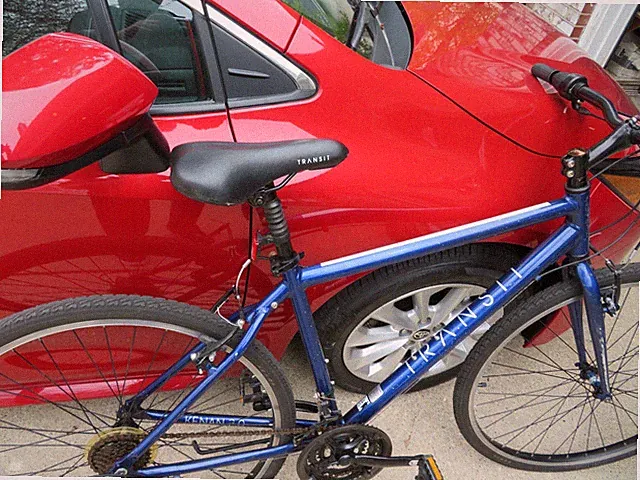 bicycle. Hybrid bicycle, men's 21 inch. Made by Transit .