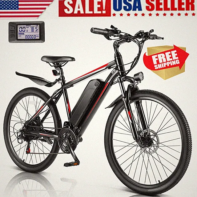 Electric Bike 500W Mountain Bicycle Commuting E-bike 360WH PRO 21 Speed #Black