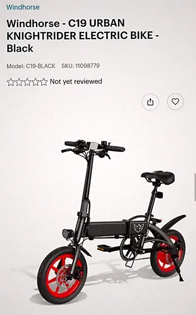 Windhorse - C19 URBAN KNIGHTRIDER ELECTRIC BIKE